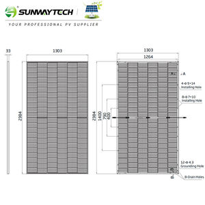 Sunway hjt panel surya 715 w, efisiensi tinggi bificial ntype penggunaan rumah panel surya 700 watt 720 watt panel surya 730 w 730 w - Product Image 2