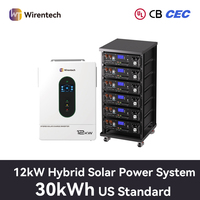 Batterie en rack 100Ah avec onduleur 12000W, 63 unités parallèles, 322,56 kWh, solution de stockage d'énergie évolutive