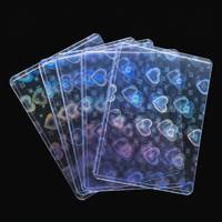 JIN OU Protège-cartes holographiques sans acide et sans PVC, protecteurs de cartes en feuille laser sécurisés pour cartes TCG de collection