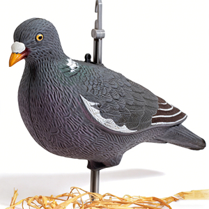 Décoy d'oiseau réaliste 3D personnalisé (pigeon/<span class=keywords><strong>colombe</strong></span>) pour extérieur, jardin, champ, avec piquet en plastique, corps entier, résistant aux UV, durable, décoration - Product Image 1