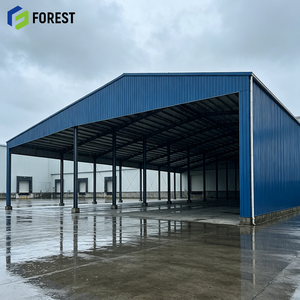 Structure en acier galvanisé robuste pour entrepôt à baies ouvertes, sans colonnes, clé en main, pour stockage industriel de véhicules - Product Image 1
