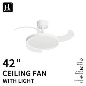 Ventilador de Techo Moderno LED de 6 Velocidades con Control Remoto, Motor DC de Plástico ABS, 110V/220V, Cuerpo de Lámpara de Cristal Acrílico, Ventilador Elegante - Product Image 3