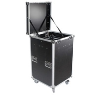 Étui pour support de microphone pouvant contenir jusqu'à 25 unités avec roulettes