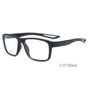 Tr90 Full Rim Rectangle <b>Eyeglasses</b> <b>Frames</b> Anti Blue Light Unisex Lightweight Resin Lens Black - Product Image 1