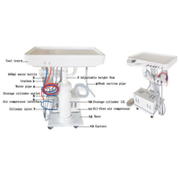 Unité de chariot dentaire mobile équipement vétérinaire unité dentaire mobile portable avec compresseur d'air disponible détartreur à ultrasons