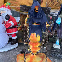 Modèle d'effigie d'horreur réaliste pour Halloween avec détails sanglants effrayants pour la décoration de maisons hantées et les farces de fête