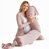 Nouvel Oreiller de Grossesse Ergonomique à Positionnement Réglable et Verrouillable, Housse Portable Certifiée OEKO-100 pour le Corps, le Dos et la Taille