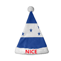 Chapeau de Noël personnalisé avec design Eswatini, bonnet de Noël en polaire avec pompon, couvre-chef festif pour les fêtes et les spectacles