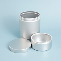 Boîte à thé en aluminium Pot rond en métal de qualité alimentaire avec couvercle pour emballage de bonbons, chocolat, biscuits, sucre et snacks