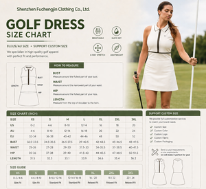 Abito Sportivo da Golf per Donna, Collo a Polo Senza Maniche, 85% Poliestere 15% Spandex, Asciugatura Rapida, Elasticizzato in 4 Direzioni, Vestito Sportivo da Tennis Linea A - Product Image 5