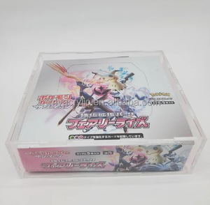 Boîte de protection transparente en acrylique pour cartes de jeu, avec couvercle magnétique, pour collectionneur de boîtes de boosters Pokémon - Product Image 5