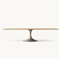 Table de salle à manger rectangulaire en chêne massif Aero HLM24 Design moderne en bois pour bureau à domicile Mobilier de maison élégant