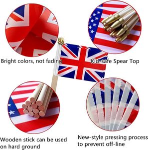 Tela de poliéster personalizada, portador de la bandera británica que agita Union Jack, decoración personalizada para el hogar, Mini bandera - Product Image 5