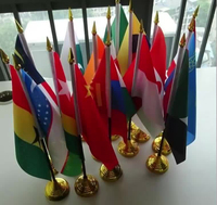 Drapeaux de bureau imprimés personnalisés de haute qualité petit Mini bâton drapeau bureaux salles de conférence décorations support de drapeau de Table