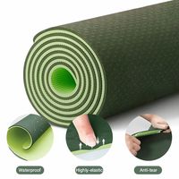 Tapis d'exercice en TPE pour Pilates, yoga, entraînement physique, étirements, exercices d'équilibre et entraînements à domicile