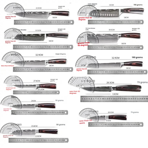 Ensemble d'accessoires de cuisine en acier inoxydable avec manche en bois, couteaux à découper, à trancher, à fruits, ensemble de couteaux messer - Product Image 4