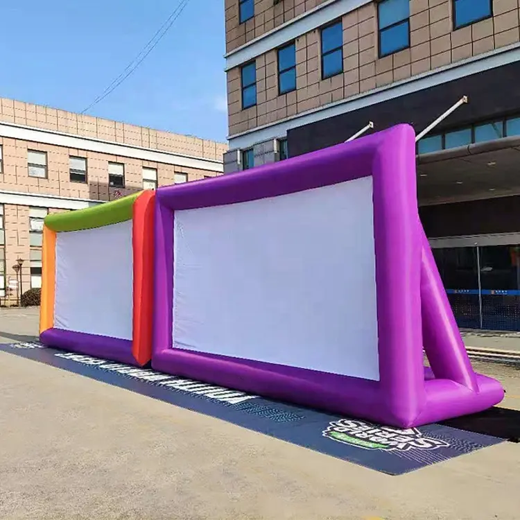 Colored Portable blow up billboards pantalla inflable para proyector inflatable movie screen rear projection