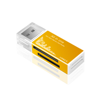 Lector de Tarjetas Jaya All-in-One USB 2.0 Externo de Aleación de Aluminio Multi-en-1 SD/MMC/MS/SDHC/SDXC/TF/M2/XD con Soporte