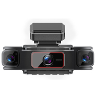 Enregistreur vidéo de voiture DVR 4K UHD exclusif à 4 canaux, enregistrement en boucle sur 3 canaux, WDR, WiFi, caméra de tableau de bord avant, arrière et intérieure, super caméra de tableau de bord