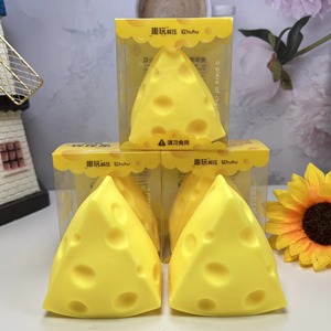 Juguetes Antiestrés al por Mayor, Cubo de Queso Triangular Elástico de Goma TPR, Juguete Sensorial Suave y Blandito para Niños, Alivio de la Ansiedad - Product Image 4