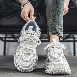 2025 été tendance <span class=keywords><strong>Vintage</strong></span> pneu papa chaussures pour hommes à semelle épaisse hauteur augmentant maille respirant baskets décontracté orteil chaussures de sport - Product Image 3
