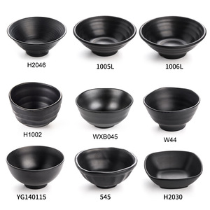 Black plastic small bowls, soup bowls, rice bowls, hot <b>pot</b> restaurant self-service <b>dipping</b> sauce bowls, restaurant and hotel - Product Image 2