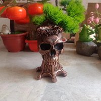 Gaya kartun Halloween untuk ornamen Resin buatan tangan 3D dicat Anime Pot bunga dekorasi untuk festival rumah