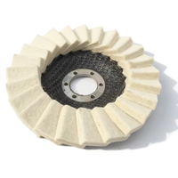 Disque à lamelles de polissage en feutre de laine de 125mm pour meuleuse d'angle Tampon de meule de polissage de pierre en métal 115mm Finition de surface de 4.5 pouces