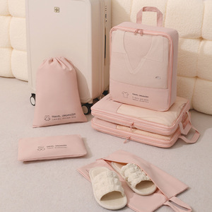 DIXIU 6 pz Set di cubetti di imballaggio leggero a compressione multifunzione borsa da viaggio portaoggetti <span class=keywords><strong>valigia</strong></span> <span class=keywords><strong>Organizer</strong></span> Bag - Product Image 2