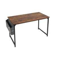 Bureau d'ordinateur simple et moderne de style nordique, 31, 39, 47, 55 pouces, pour l'étude, l'écriture, le bureau à domicile, avec sac de rangement et crochet pour écouteurs
