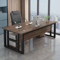 Escritorio Ejecutivo Rectangular de Madera Resistente y Grueso para Estudio y Escritura