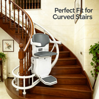 Fauteuil monte-escalier électrique motorisé pliable à batterie pour hôpital et usage domestique, aide aux personnes âgées