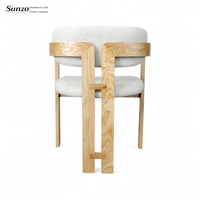 Nouvelle chaise de salle à manger en bois de style moderne et luxueux pour restaurant, rembourrée en cuir PU pour la décoration