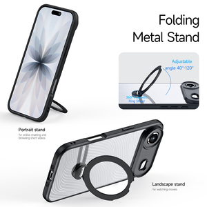 Suitable for iPhone 17Air full-cover magnetic <b>phone</b> case, transparent ultra-thin magnetic stand <b>phone</b> case - Product Image 2