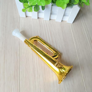 Corneta Dorada Western, instrumento musical de juguete, trompeta para animar, corneta de juguete, venta al por mayor por un o dos yuanes. - Product Image 4