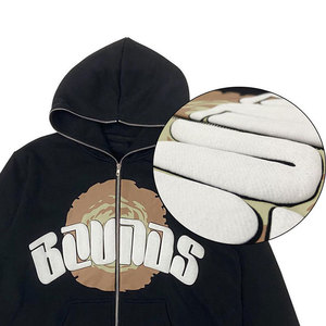Jersey de algodón de peso pesado unisex, Sudadera con capucha térmica de invierno, estampado de soplo 3D, logotipo bordado personalizado, precio de fábrica - Product Image 6