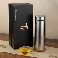 Meilleures ventes dans le monde entier Meilleures bouteilles d'eau à double isolation en titane pur Capacité de 18oz pour la santé à l'intérieur de l'extérieur Protection