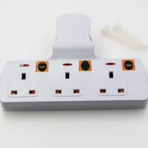 Adaptadores de enchufes uk, series A 3 vías