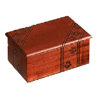 Urnas de Madera para Cremación de Mascotas, Estilo Americano Moderno, Color Marrón Natural, para Adultos, en Venta