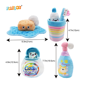 Famipet Tùy Chỉnh Bán Buôn <span class=keywords><strong>New</strong></span> Tắm Loạt Thiết Kế Vui Mềm Nhồi Bông Sang Trọng Pet Squeak Đồ Chơi Con Chó Đồ Chơi Thiết Lập - Product Image 2