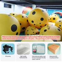 Gros grand modèle de boule gonflable en PVC à pois pour la publicité de fête de mariage fabriqué par des gonflables commerciaux