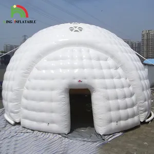 Tenda Igloo besar bentuk bulat putih acara iklan luar ruangan tempat Dagang acara tenda kubah tiup rumah Marquee