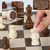 Jeu d'échecs et de dames magnétique 2 en 1, plateau d'échecs pliable en bois de 15 pouces avec 2 reines supplémentaires, jeu d'échecs portable de voyage