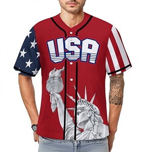 เสื้อเบสบอลแบบยูนิเซ็กซ์ ปรับแต่งได้ ระบายอากาศ แห้งเร็ว ไซส์ใหญ่ พิมพ์ลายแบบซับลิเมชั่น ชุดกีฬาสำหรับผู้ใหญ่ - Product Image 1