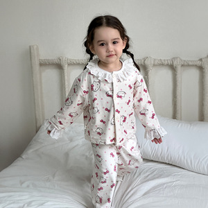 Conjunto de Pijama de Dos Piezas para <span class=keywords><strong>Niñas</strong></span>, Estilo Princesa, Manga Larga, para Otoño e Invierno 2026, Venta al Por Mayor - Product Image 5
