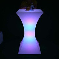 Table de cocktail rechargeable en LLDPE, 16 couleurs, étanche IP65, table de bar LED lumineuse pour les fêtes