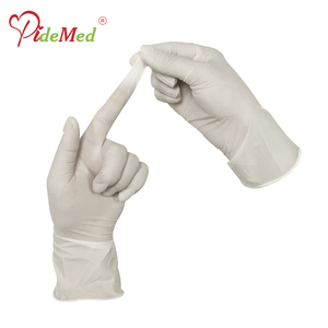 Gants d'examen jetables en latex sans poudre, épaisseur 5 MIL, longueur 24 CM, bord coupé, manchette lisse, usage général, fabricant Malaisie - Product Image 3