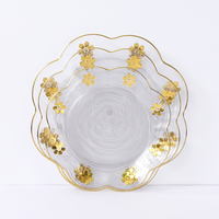 Vente en gros de plateau décoratif en plastique PET/PS réutilisable pour fête et mariage