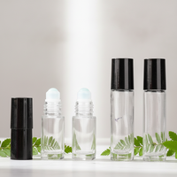 Rouleau applicateur en verre premium pour flacon, lot de 5 ml et 10 ml, avec diffuseur à bâtonnets pour échantillon d'huile essentielle ou de parfum