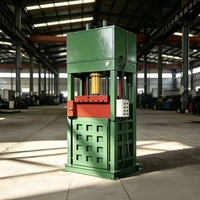 Presse à balles hydraulique verticale pour petite usine de recyclage, compression de tissus textiles usagés, bouteilles PET et boîtes en plastique